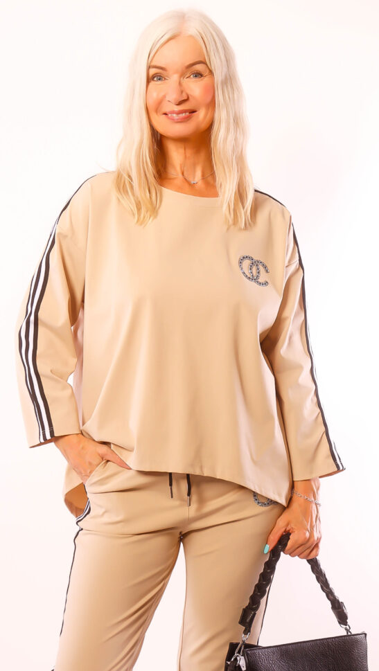 Langarm-Shirt "Pia" beige 38-44