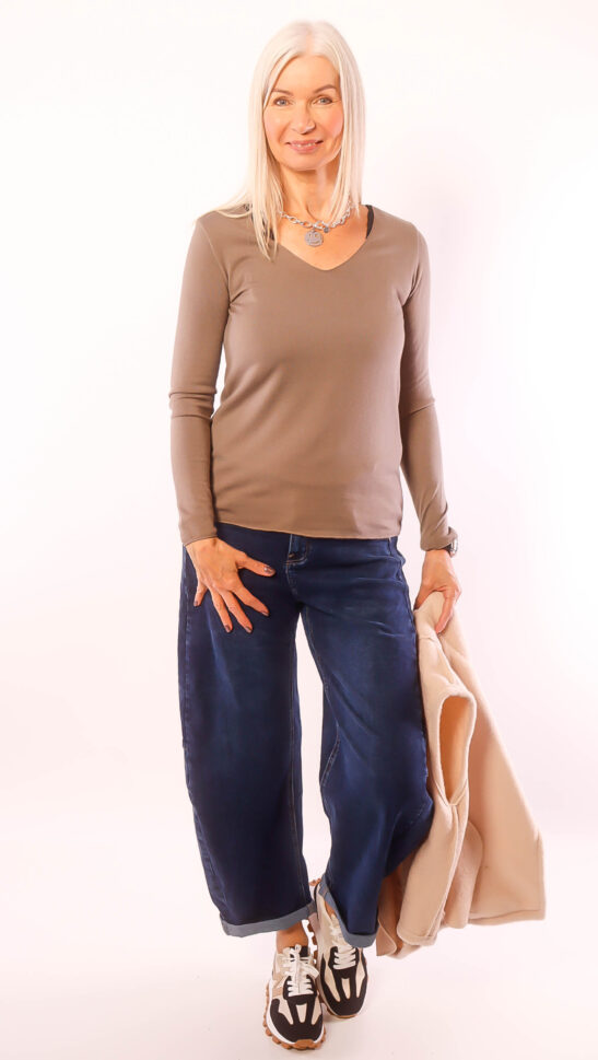 Shirt "Jaden" taupe 36-40