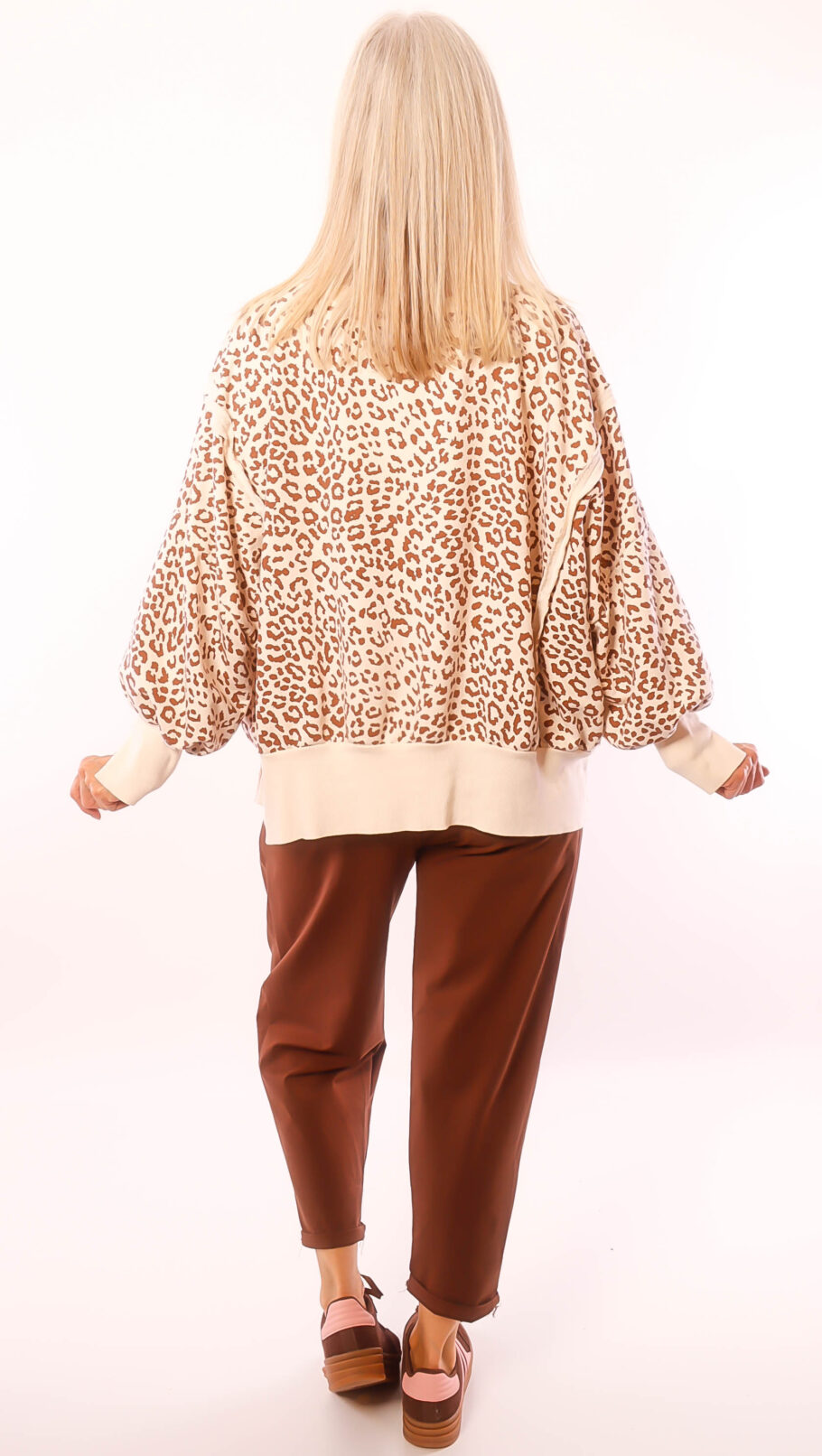 Sweater "Kalea" natur/cognac 40-46 – Bild 3