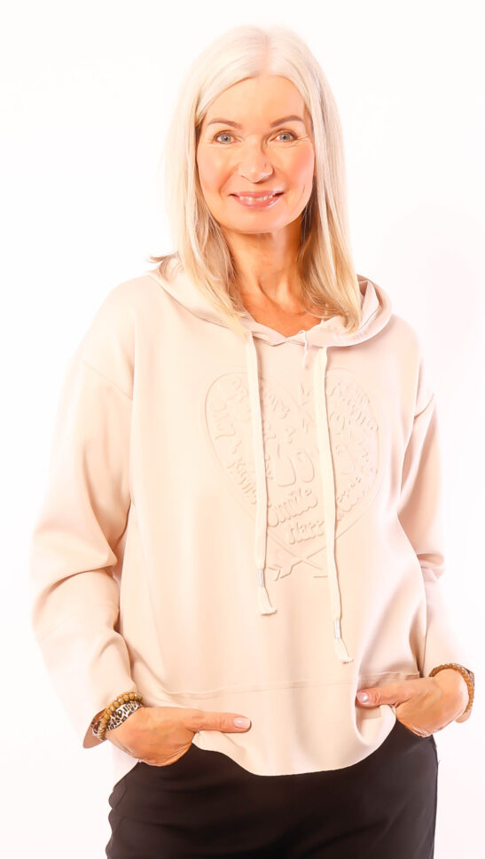 Hoodie "Life" natur 38-42