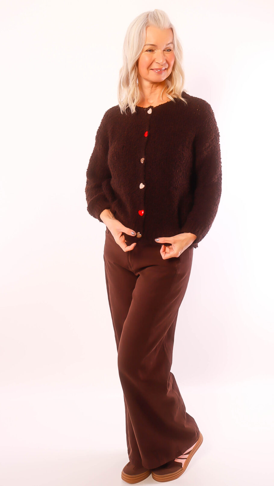 Strickjacke "Lisa" schoko 36-42 – Bild 2