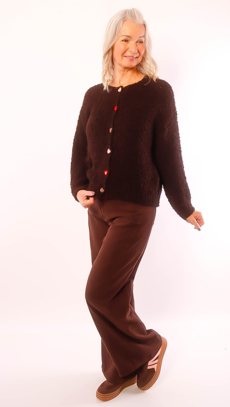 Strickjacke "Lisa" schoko 36-42 – Bild 3